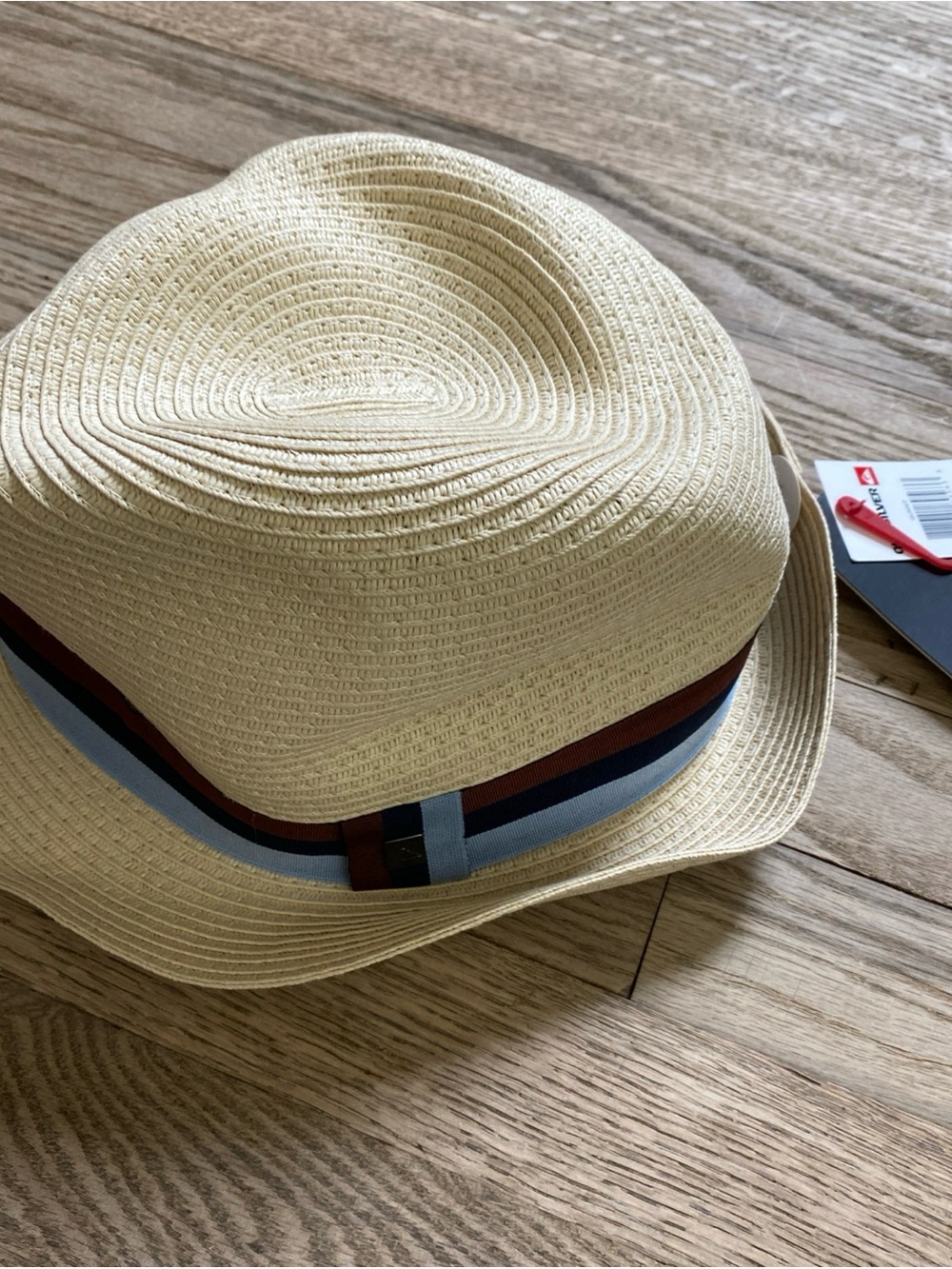 NWT Quiksilver  Natural Straw Hat with Black Inner Band